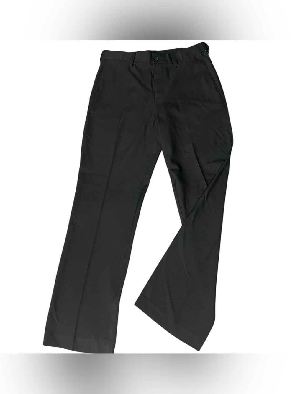 Savane Men's Black Flat Front Straight Fit Expandable Waist Dress Pants 30x30